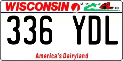 WI license plate 336YDL