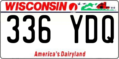 WI license plate 336YDQ