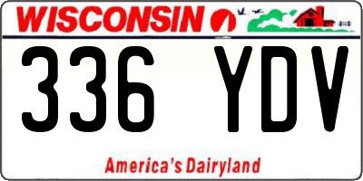 WI license plate 336YDV