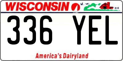 WI license plate 336YEL