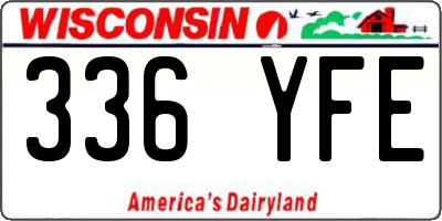 WI license plate 336YFE