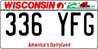 WI license plate 336YFG