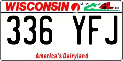 WI license plate 336YFJ