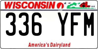 WI license plate 336YFM