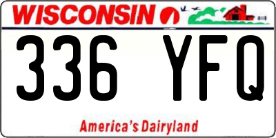 WI license plate 336YFQ