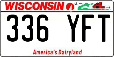 WI license plate 336YFT