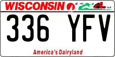 WI license plate 336YFV