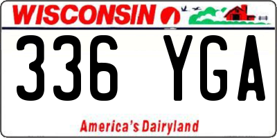 WI license plate 336YGA