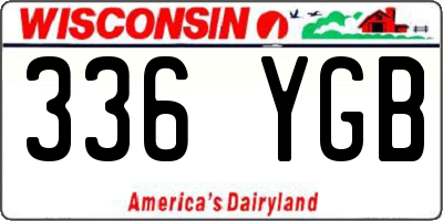 WI license plate 336YGB