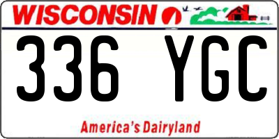 WI license plate 336YGC
