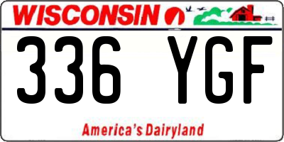 WI license plate 336YGF