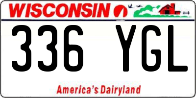 WI license plate 336YGL