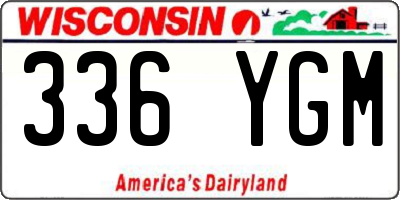 WI license plate 336YGM