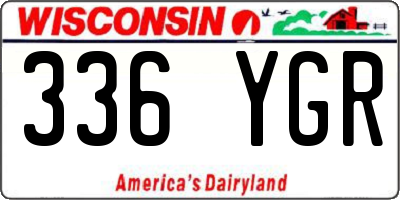 WI license plate 336YGR