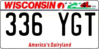 WI license plate 336YGT