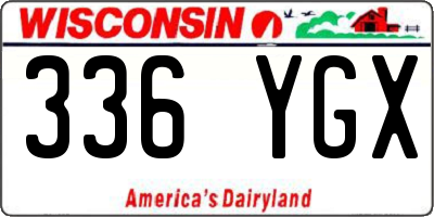 WI license plate 336YGX