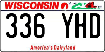 WI license plate 336YHD
