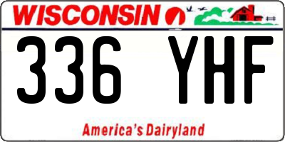 WI license plate 336YHF