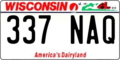WI license plate 337NAQ
