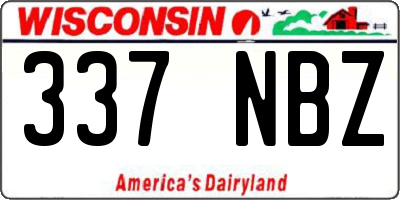 WI license plate 337NBZ