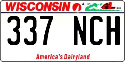 WI license plate 337NCH