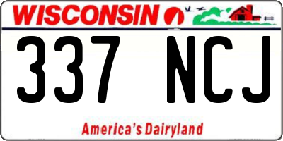 WI license plate 337NCJ