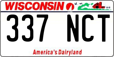 WI license plate 337NCT