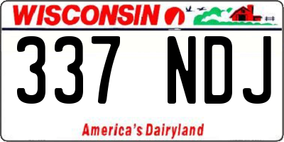 WI license plate 337NDJ