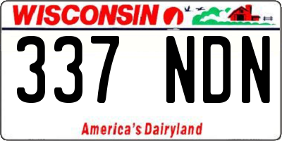 WI license plate 337NDN