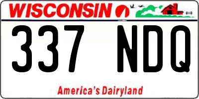 WI license plate 337NDQ