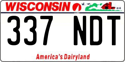 WI license plate 337NDT
