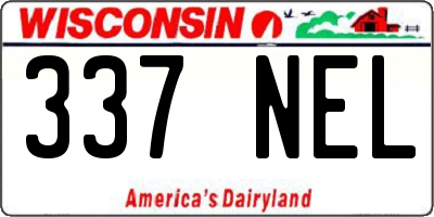 WI license plate 337NEL