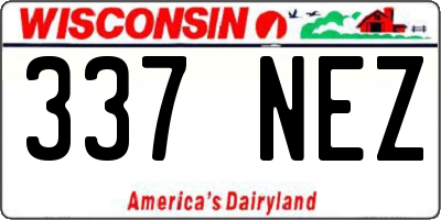 WI license plate 337NEZ