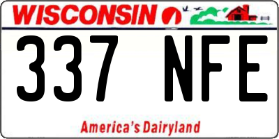 WI license plate 337NFE