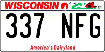WI license plate 337NFG