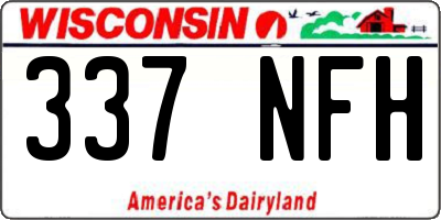 WI license plate 337NFH