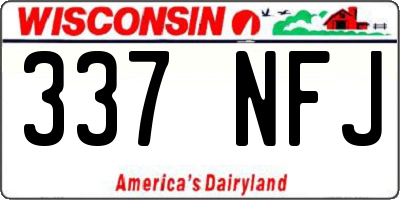 WI license plate 337NFJ