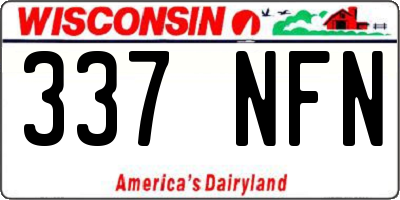 WI license plate 337NFN