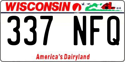 WI license plate 337NFQ