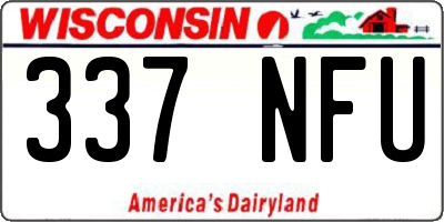 WI license plate 337NFU