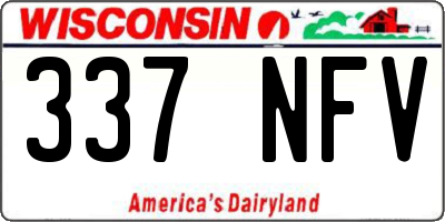 WI license plate 337NFV