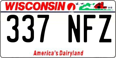 WI license plate 337NFZ