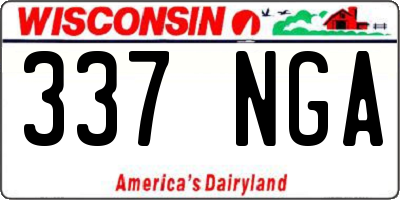 WI license plate 337NGA