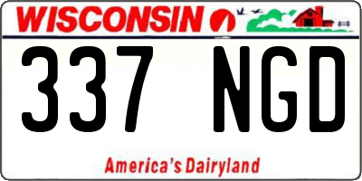 WI license plate 337NGD