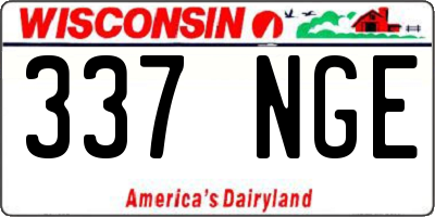 WI license plate 337NGE