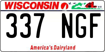 WI license plate 337NGF