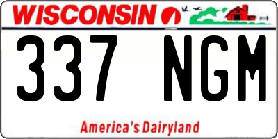 WI license plate 337NGM