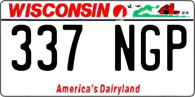 WI license plate 337NGP