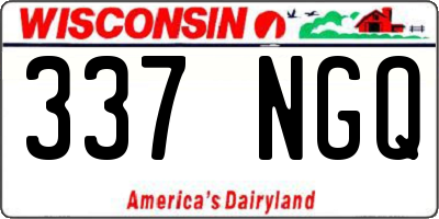 WI license plate 337NGQ