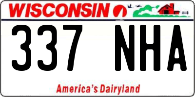 WI license plate 337NHA